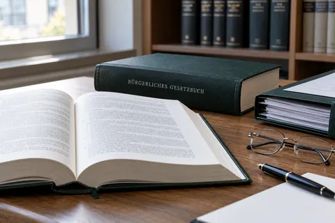 Symbolbild: Bürgerliches Gesetzbuch und eine geordnete Fallakte