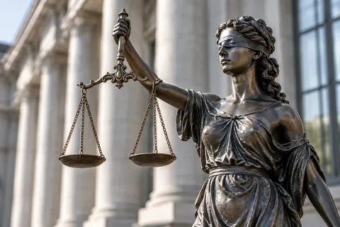 Symbolbild: Justitia mit Waage als Sinnbild des Rechts